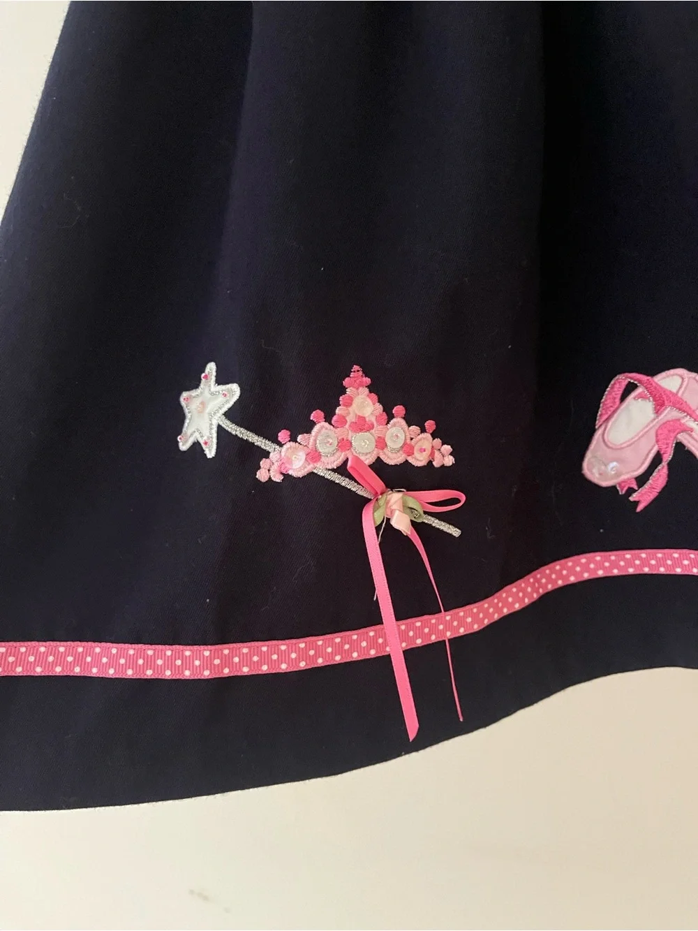 RARE EDITIONS EUC Ballerina Ballet Theme Appliqué Dress
